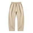 thumbnail image 4 of GERsome Wide Leg Sweatpants with Pockets Men's Open Bottom Pants Drawstring Waist Athletic Sweat Pants, 4 of 9
