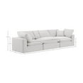 thumbnail image 3 of Meridian Furniture Comfy Cream Velvet 3-Pc. Modular Sofa, 3 of 11