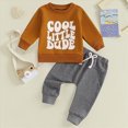 thumbnail image 2 of Towmus Baby Boy Clothes Fall 6 12 18 24 Months Football Long Sleeve Pullover Tops & Pant Sets Toddler Winter Outfits, 2 of 4