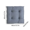 thumbnail image 3 of Kabnic 16" Square Chair Pad Seat Cushion Solid Color Soft Chair Pads Comfy Cushion Pillow for Kitchen Dining Office Chair Kids Reading Blue, 3 of 6