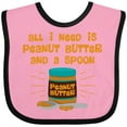 thumbnail image 3 of Inktastic Peanut Butter Spoon Boys or Girls Baby Bib, 3 of 4