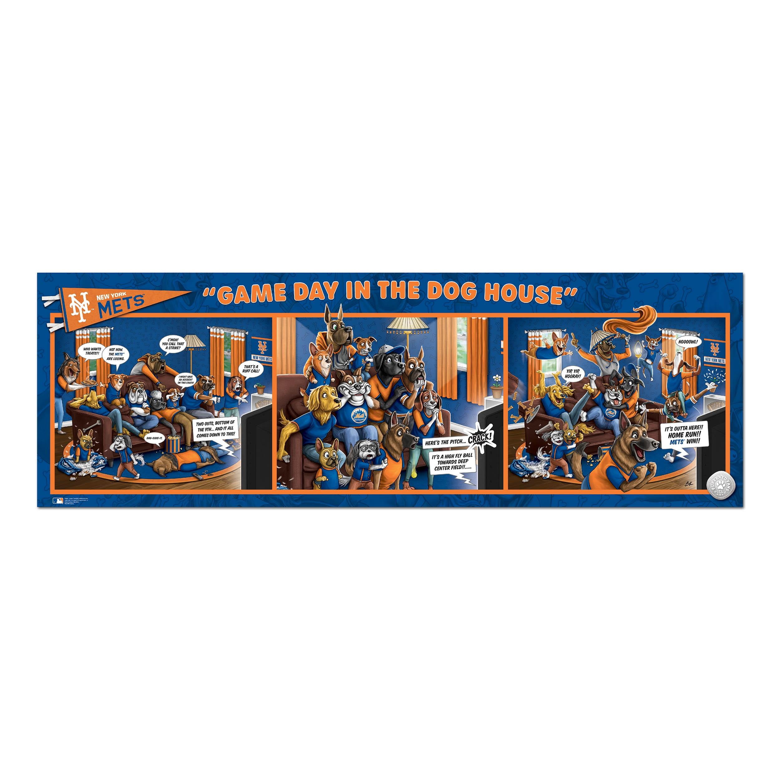 YouTheFan MLB New York Mets Purebred Fans Gameday in the Dog House 1000PC Puzzle