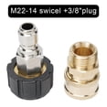 thumbnail image 4 of MYG High Pressure Washer Adapter Set 5000PSI M22 14mm Swivel Quick Connect Kit, 4 of 9
