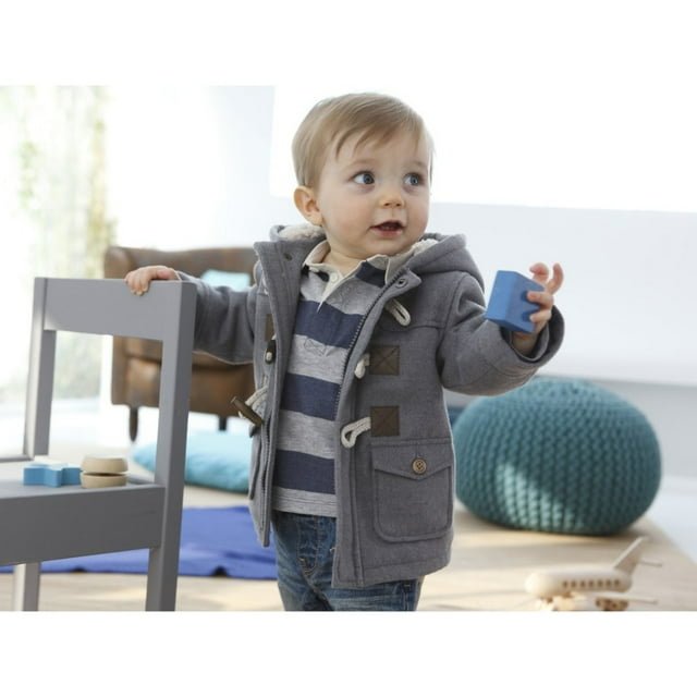 Winter Children's Clothing New Boy Croissant Buckle Zipper Plus Velvet Thick Warm Small Jacket