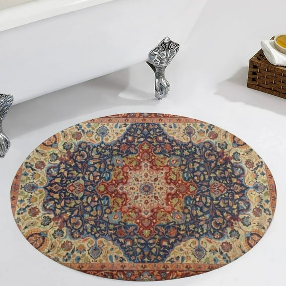 Authentic Indo Pattern Round Carpet Circle Rug Outdoor Patio Area Rug Washable Large Area Rugs Hallway Room Decor Fitness Mats