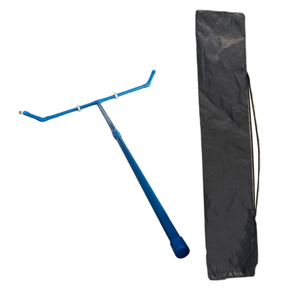 Herramienta de entrenamiento para recoger volantes de bádminton y a, extraíble para tenis. azul