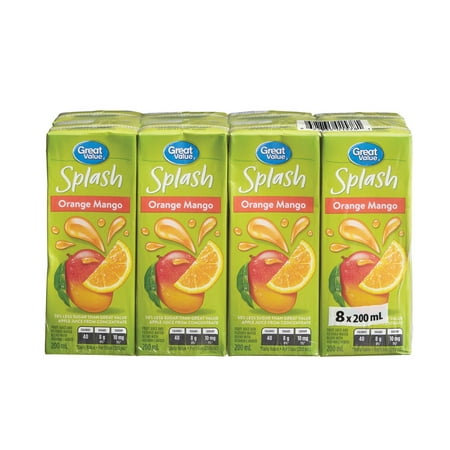 Great Value Orange Mango Splash, 8x200mL - Walmart.ca