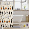 thumbnail image 3 of Manfei Cartoon Cute Ghost Halloween Shower Curtain 72Wx72L,Watercolor Thanksgiving Print Bathroom Curtain, 3 of 5
