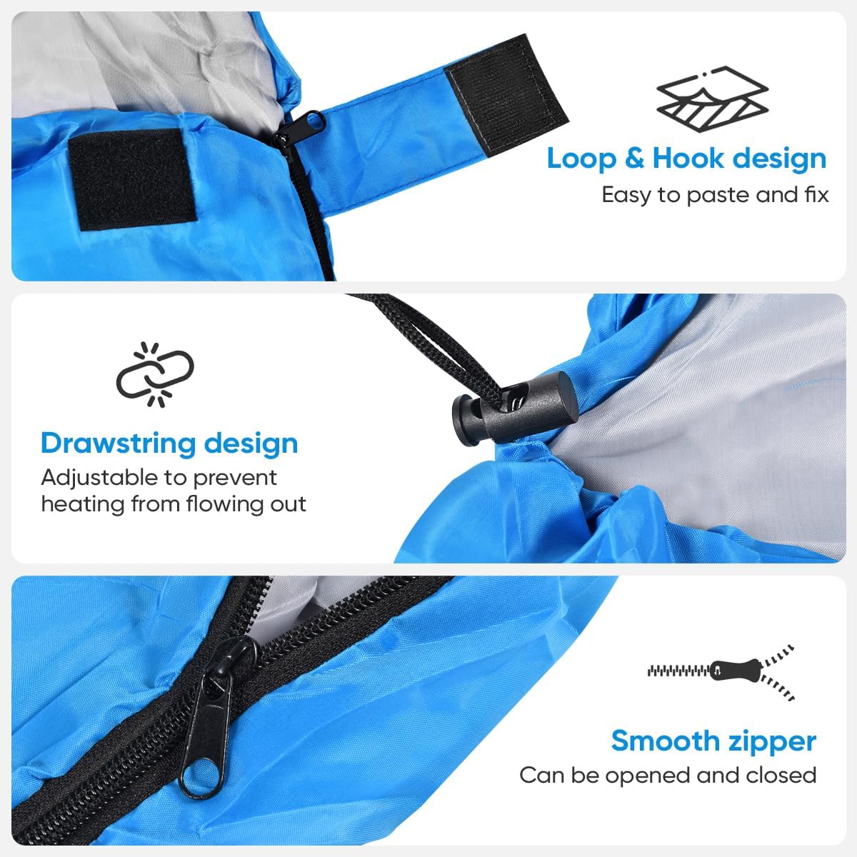 Sleeping Bags Portable Waterproof Camping Bag for Adults Kids 4 Seasons Cold Weather or Warm Backpacking Hiking Travel Indoor Outdoor Use