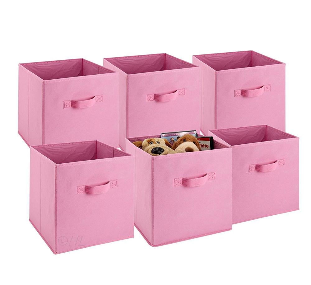 6PCS New Home Storage Bins Organizer Fabric Cube Boxes Basket Drawer Container