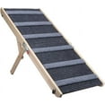 thumbnail image 7 of Dog Ramp, Wooden Adjustable Pet Ramp, 6 Adjustable Height from 14.56” to 25.2”, Hold up to 132lb, Folding Portable Pet Ramp for Car, Bed, Couch Grey, 7 of 7