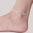 thumbnail image 2 of Bracelet Cheville Croix Feuille Étoile Simple/double Couche Été Dame, 2 of 8