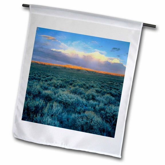 3dRose, Wyoming, Sagebrush, Jack Morrow Creek, Joe Hay Rim - US51 SSM0075 - Scott T. Smith, 12 x 18 inch Garden Flag