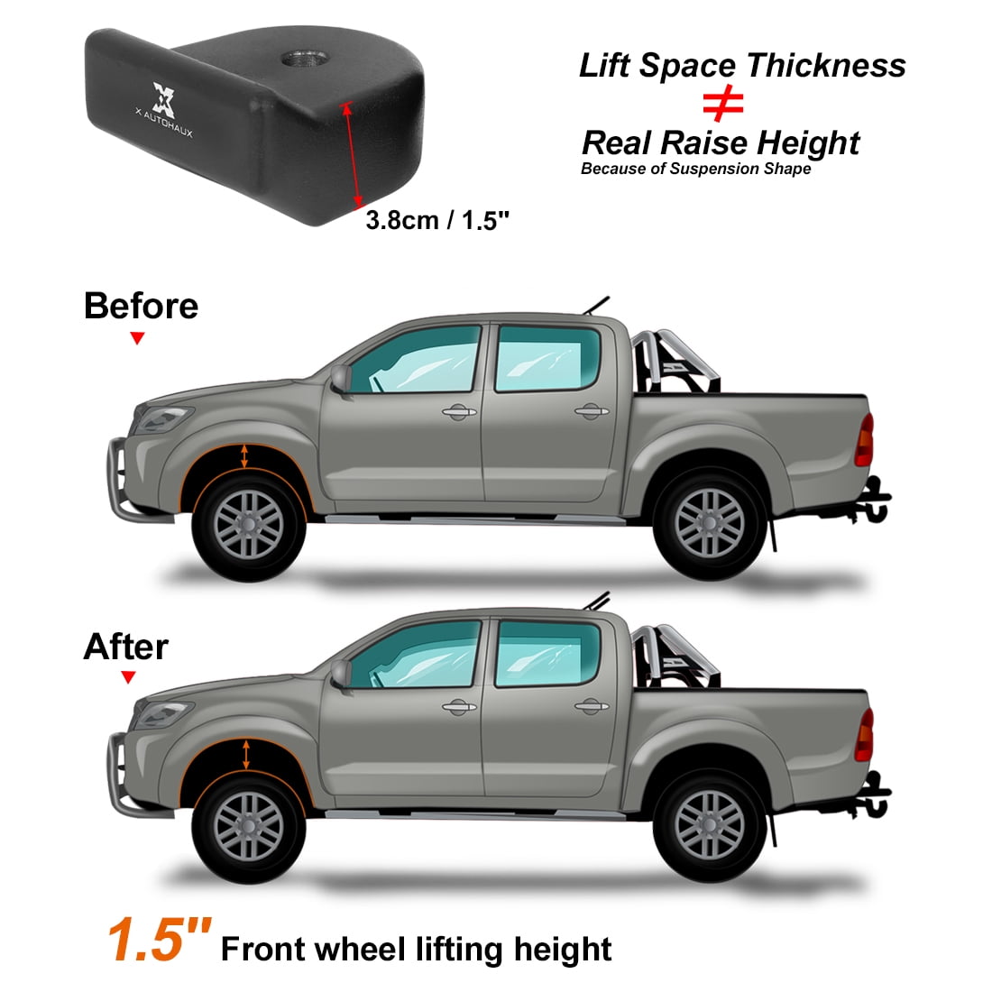 1.5 inch Front Suspension Leveling Spacer Kit for Ford F250 F350 05-20