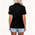 thumbnail image 3 of IYYVV Summer Tops For Women 2026 4Th Of July polo shirt V Neck Button Down Short Sleeve Collared Golf Shirts Casual Tee Black 3XL, 3 of 4