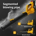 thumbnail image 4 of 540 CFM 150 MPH Cordless Leaf Blower, Super Power, Equipped with 4.0Ah Battery for Extra Long Life, 6-Speed ​​Dial, 2-Stage Hose, Battery Powered Leaf Blower for Yard Work,Dust Removal,Snow Removal, 4 of 9