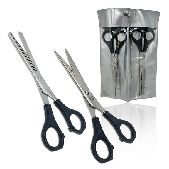 Cynamed Professional Razor Edge Series Barber Hair Cutting Scissors -Stainless Steel Salon Scissors - Overall Length - Fine Adjustment - Premium Shears for Hair Cutting