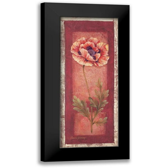 Gladding, Pamela 8x14 Black Modern Framed Museum Art Print Titled - Red Door Poppy