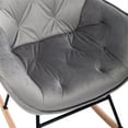 thumbnail image 4 of Comfortable Rocking Chair Accent Chair for Elderly and Adults, Home Rocking Accent Chair for Leisure Time, Modern Comfy Single Sofa Chair Rocker Armchair for Bedroom Living Room Office, Gray, 4 of 7