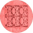 thumbnail image 1 of Ahgly Company Indoor Round Oriental Red Traditional Area Rugs, 4' Round, 1 of 4