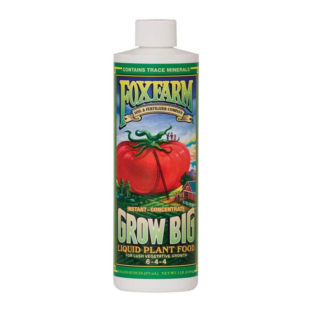 FoxFarm Nutrients Plant Food Liquid Fertilizer: Big Bloom, Grow Big, Tiger Bloom (16 oz Bottles) + Twin Canaries Chart