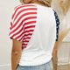 thumbnail image 5 of Camiseta De Verano Camiseta básica para mujer, ajuste holgado, moda, causal, vacaciones, vacaciones (blanco S) Cgtredaw Para estrenar, 5 of 6