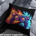 thumbnail image 2 of Homewish Game Console Fabric by the Yard 3 Yard,Gamer Gaming Sewing Fabric, Orange Blue Black Room Decor Fabric by the Yard For Boys,Breathable Bedroom Decorative, 2 of 6