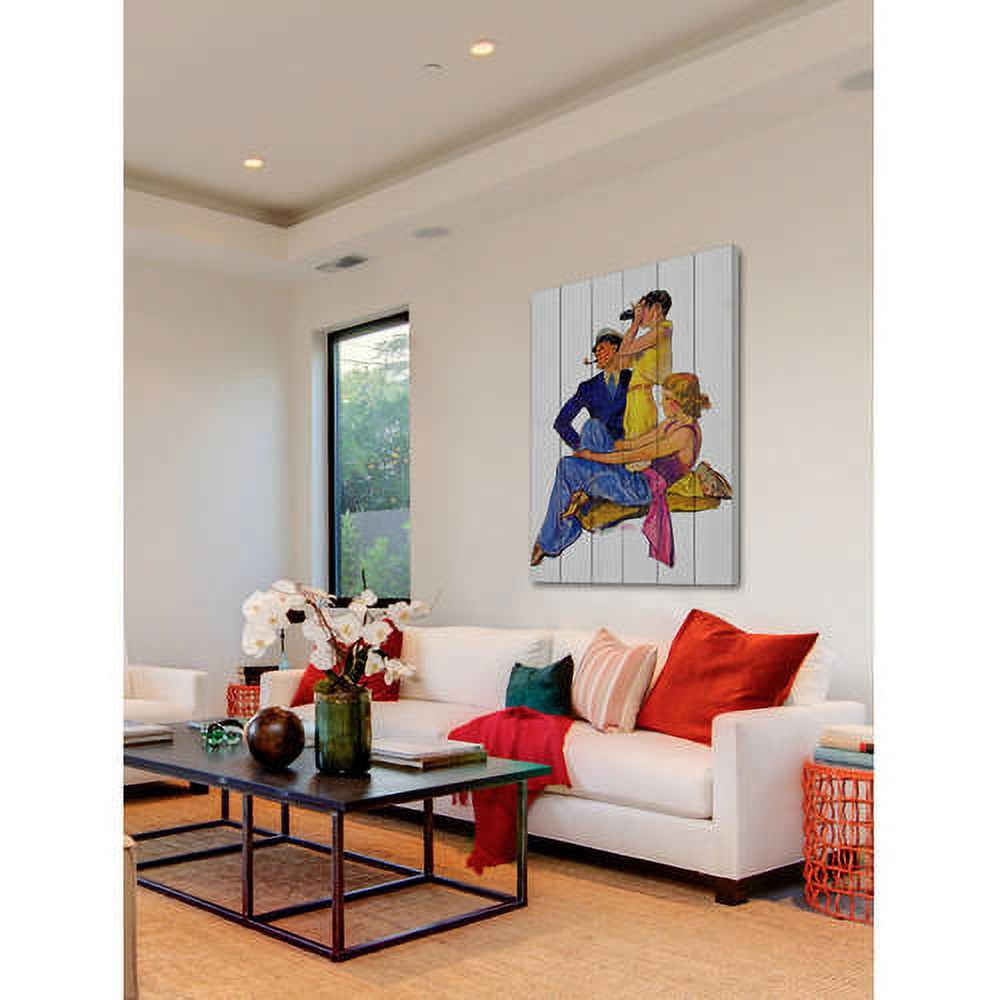 "The Good Life" Painting Print on White Wood