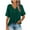 Army Green, variant on Women Fashionable And Comfortable Fashion Casual Button V-Neck T-Shirt Loose And Elastic Non Positioning Printing Top