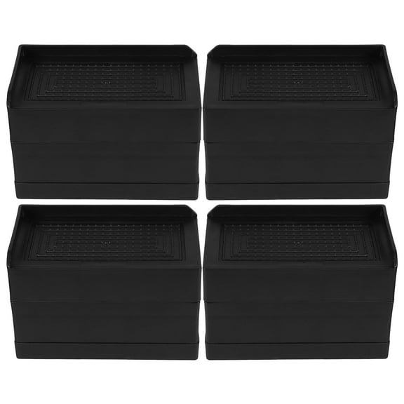 FRCOLOR 4pcs Heavy-Duty Bed Risers Rubber Furniture Lifts Non-Slip Bed Risers Dorm Furniture Risers Table Leg Lift Blocks Table Height Extenders