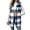 Blue, variant on Women's Plush Fleece Vest Button Down Sleeveless Plaid Hooded Vest Casual Warm Winter Thick Jackets with Pockets
