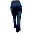 thumbnail image 3 of Lazer Blue Women's Plus Size Stretch Bootcut Denim Jeans Pants, 3 of 3