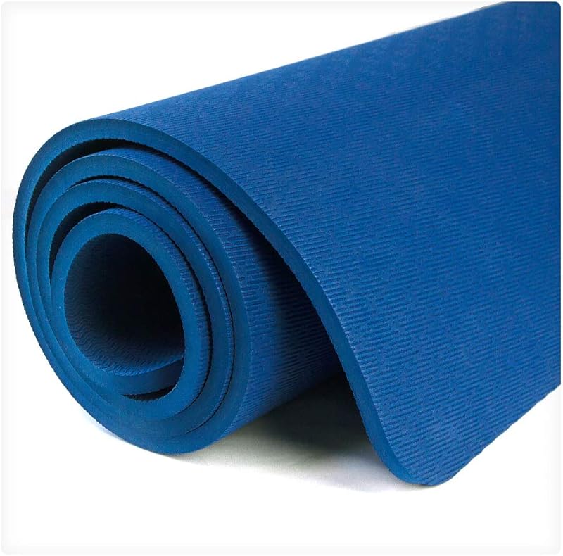 Ha Extra Thick TPE Yoga Mat - 72"x 32" Thickness 1/2 Inch -Eco Friendly SGS Certified - With High Density Anti-Tear Exercise Bolster For Home Gym Travel & Floor Outside