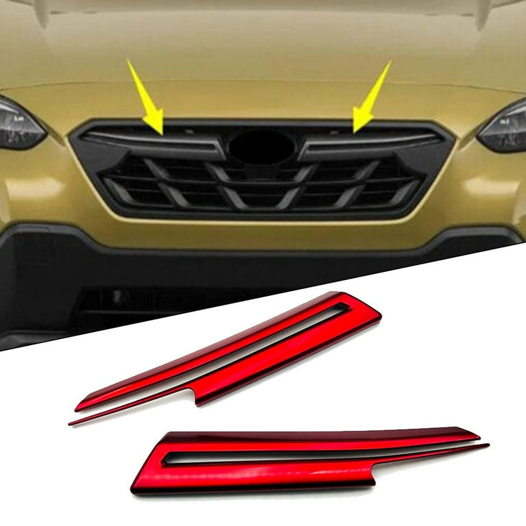 Gloss Black Front Bumper Mesh Center Grille Grill Moulding Strips