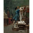 thumbnail image 3 of Jean-Léon Gérôme 12x14 Black Modern Framed Museum Art Print Titled - Pygmalion and Galatee, Oil Sketch (1890), 3 of 5