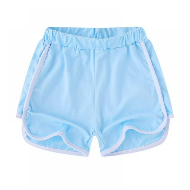 CHUANK Short de Plage pour Fille 2-11 Ans - Ou Short de Sport en Coton pour Course Active