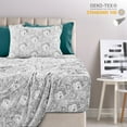 thumbnail image 2 of Lux Decor Collection Full-Size Bed Sheets Set, 6 Pc Bedding Set, Fitted, Flat Sheets, 4 Pillowcases - White Gray, 2 of 7
