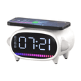 thumbnail image 7 of Multifunctional Bluetooth Speaker with Wireless Fast Charging Alarm Clock Pickup Lamp Support USB Drive Aux Music Player,1 x Wireless Charger Bluetooth Speaker 1 x USB cable,White, 7 of 7