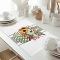 thumbnail image 5 of Thanksgiving Placemats Set of 12 Leaf Pumpkin Sunflower Bottle Heat Insulated Linen Place Mats, Washable Stain-Proof Table Mats for Dining Tables Holiday Decor 13x19inch, 5 of 9