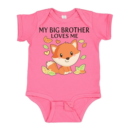 

Inktastic My Big Brother Loves Me- Little Fox Gift Baby Boy or Baby Girl Bodysuit