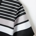 thumbnail image 6 of WREESH Men's Striped Henley Shirts Casual T-Shirt with Turndown Collar, Short Sleeves, and Striped Pattern for a Trendy Black, 6 of 9