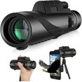 thumbnail image 1 of Telescopio monocular, monocular impermeable de alta definición 12x50 para adultos y niños: soporte rápido para teléfono Bak4 Prism para observación de aves, caza, C kaili Sencillez, 1 of 5