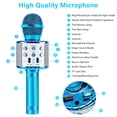thumbnail image 3 of Syenll Kids Microphone, Wireless Microphone with LED Lights, Microphone Singing Toys Gifts for Kids and Adults, Blue, 3 of 9