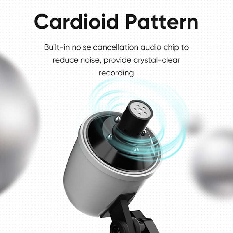 Microphone with Tripod Stand for Birthday Recording and Streaming Conference