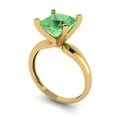thumbnail image 2 of Clara Pucci 14K Yellow Gold 2.5ct Green Solitaire Ring for Women, 2 of 8