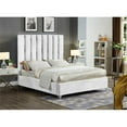 thumbnail image 5 of Meridian Furniture Enzo Solid Wood and Velvet King Bed in White, 5 of 13