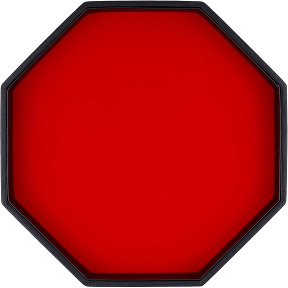 SWAJUJA Dice Rolling Tray Octagon PU Leather Dice Tray with Soft Felt Lining for DND RPG Tabletop Games