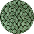 thumbnail image 1 of Ahgly Company Indoor Round Abstract Turquoise Blue Modern Area Rugs, 6' Round, 1 of 4