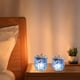 thumbnail image 5 of Vela de té, con forma de flor de lirio, vela de deseo de jarra de vidrio OwnerGlass, vela romántica, vela de plástico electrónico de luz azul - Centro de mesa para fiestas de boda, 5 of 6