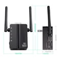 thumbnail image 2 of Antena dual 2.4G Repetidor Wifi Oficina en casa Extensor de señal Wifi Amplificador amplificador de señal inalámbrico, Enchufe de EE. UU., Negro Speravity EL4488-02B, 2 of 2
